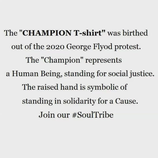 Meaning of the artist's ambiguous person on the champion tee shirt.