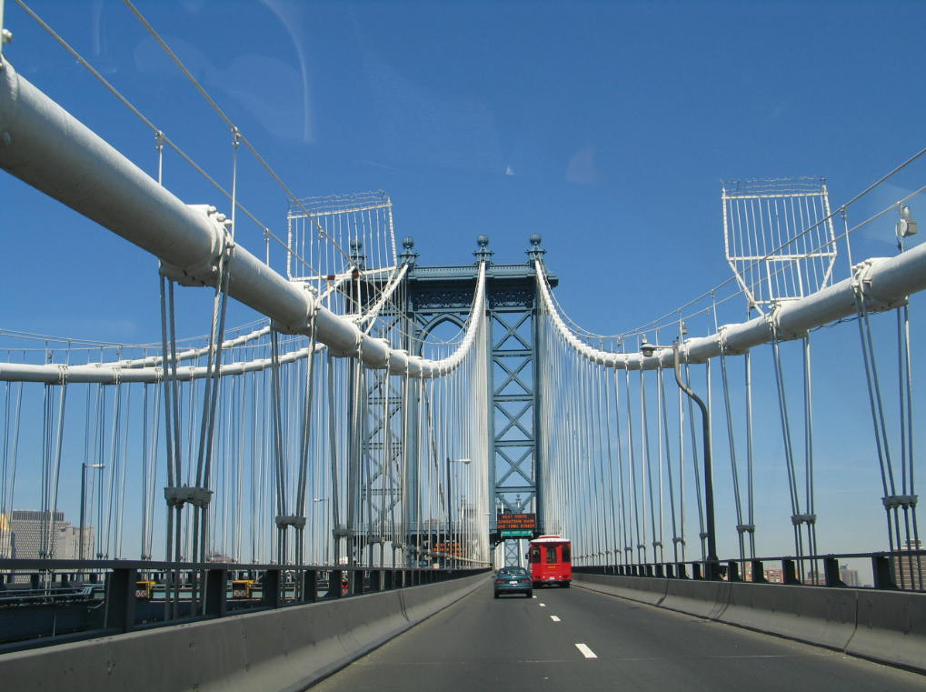 A digital gift card from Urban PentHouse Design with a scenic view  traveling on Manhattan  Bridge, NYC.