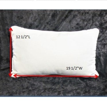 White cotton rectangular pillow measurements.