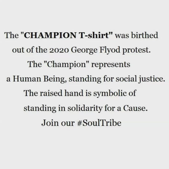 Meaning of the artist's ambiguous person on the champion tee shirt.